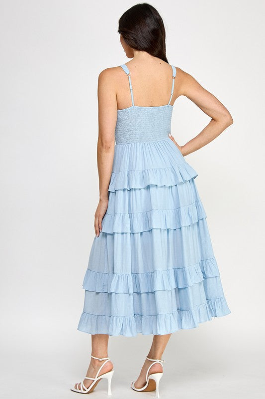 TIER DETAIL MAXI DRESS