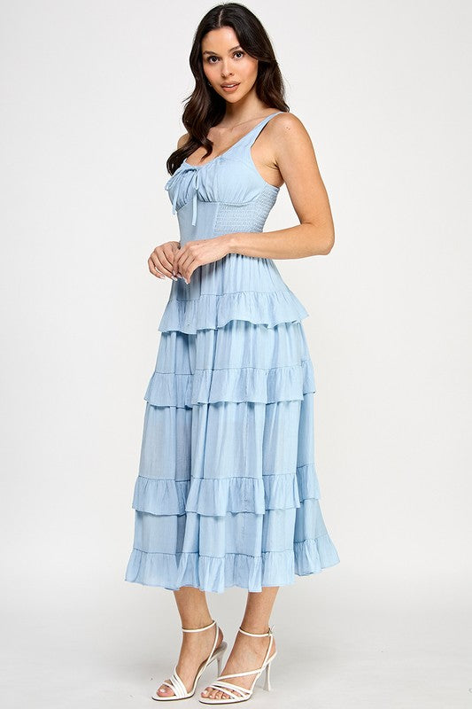 TIER DETAIL MAXI DRESS
