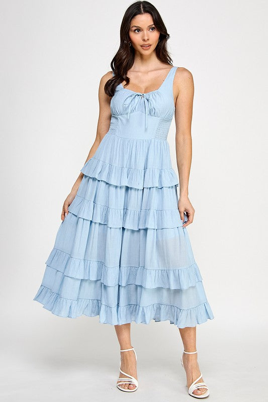 TIER DETAIL MAXI DRESS