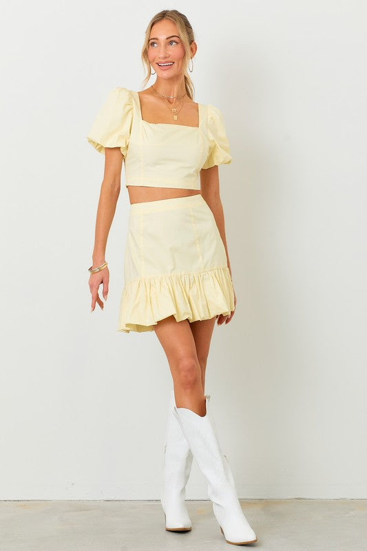 RUFFLE DETAIL TWO PIECE SET