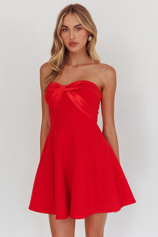 SELENA SMOCKED MINI TUBE DRESS