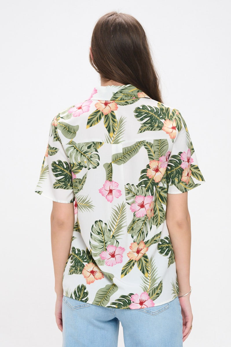 TROPICAL BUTTON DOWN SHIRT