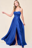 Cowl neck maxi dress with slit